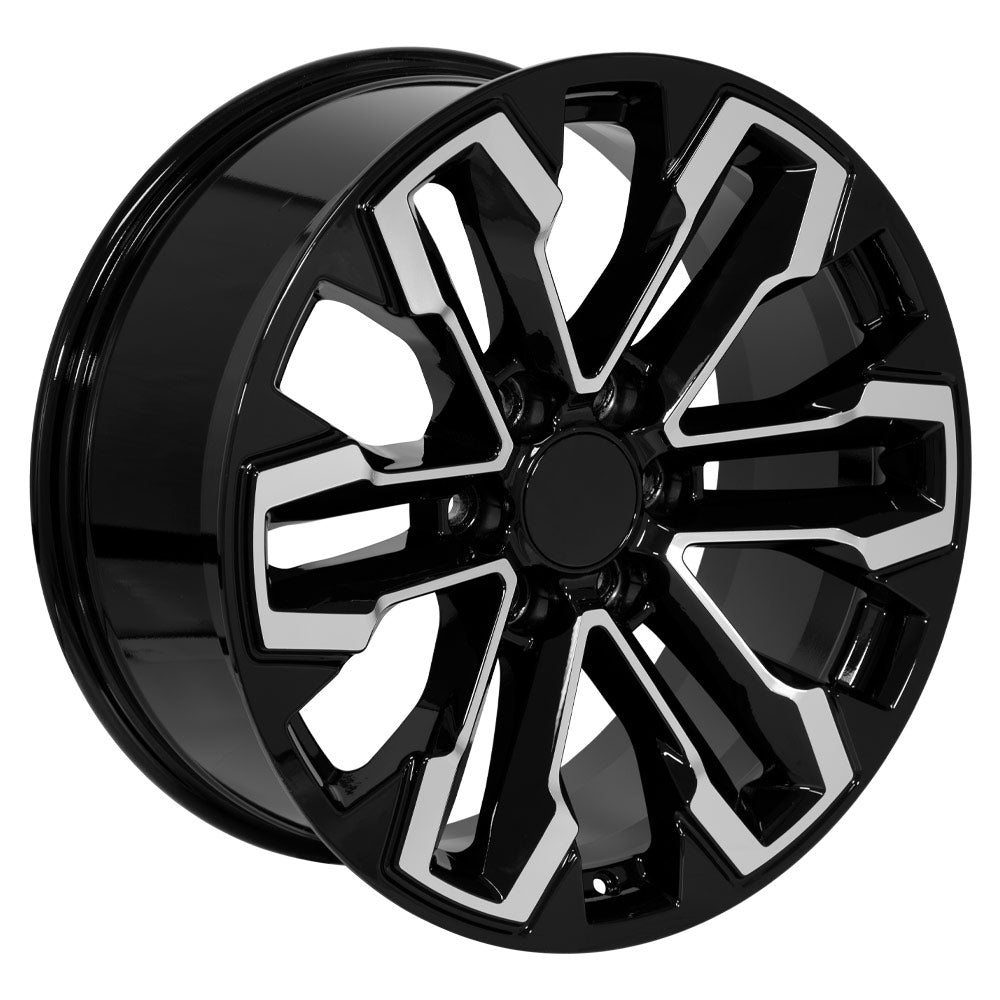 OE Wheels CV69-20090-6550-26MB 20" Replica fits Chevrolet Silverado Gloss Black