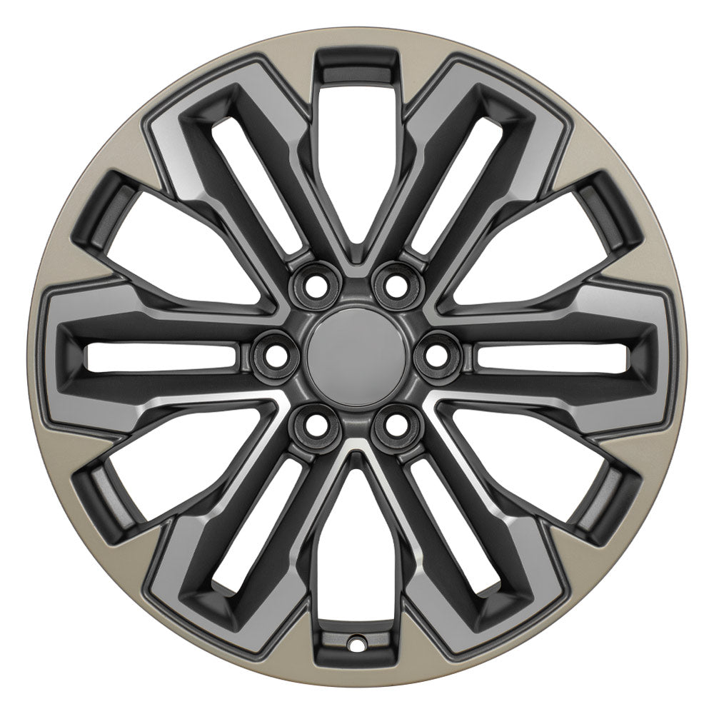 OE Wheels CV69-20090-6550-26MG1 20" Replica fits Chevrolet Silverado Gunmetal