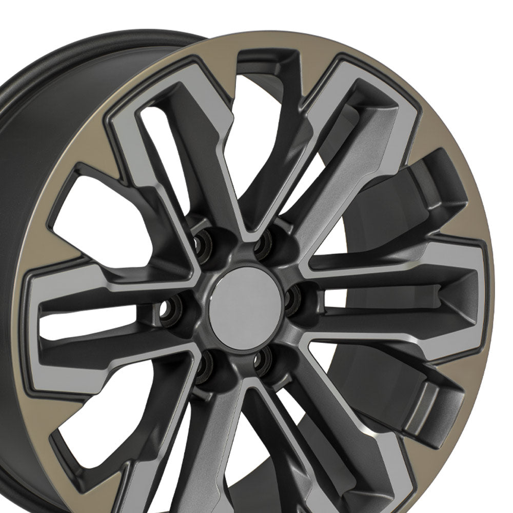 OE Wheels CV69-20090-6550-26MG1 20" Replica fits Chevrolet Silverado Gunmetal