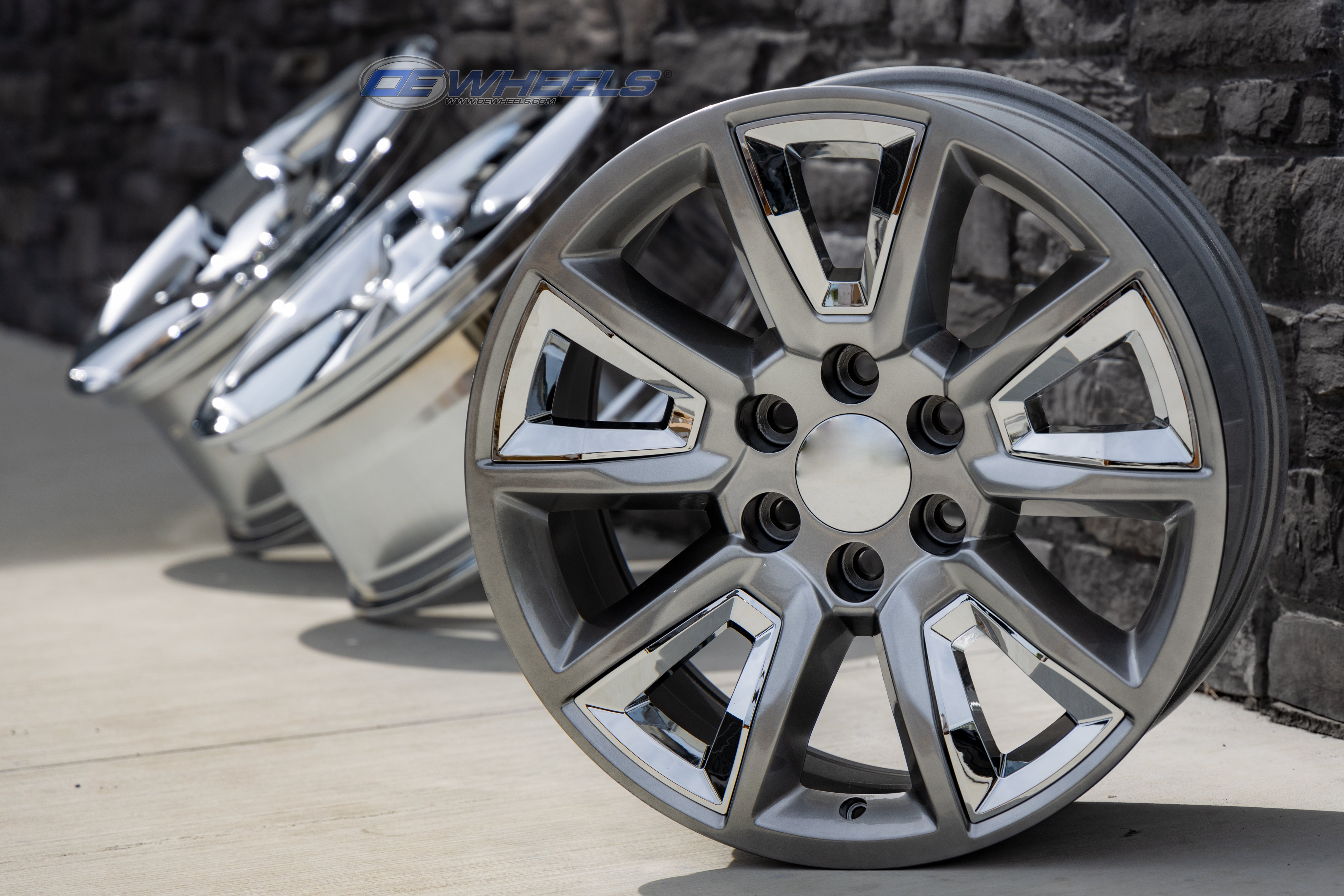 OE Wheels CV73-20085-6550-24HB-ic 20" Replica fits Chevrolet Tahoe 20x8.5 Hyper