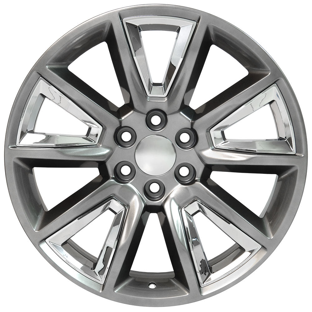 OE Wheels CV73-20085-6550-24HB-ic 20" Replica fits Chevrolet Tahoe 20x8.5 Hyper