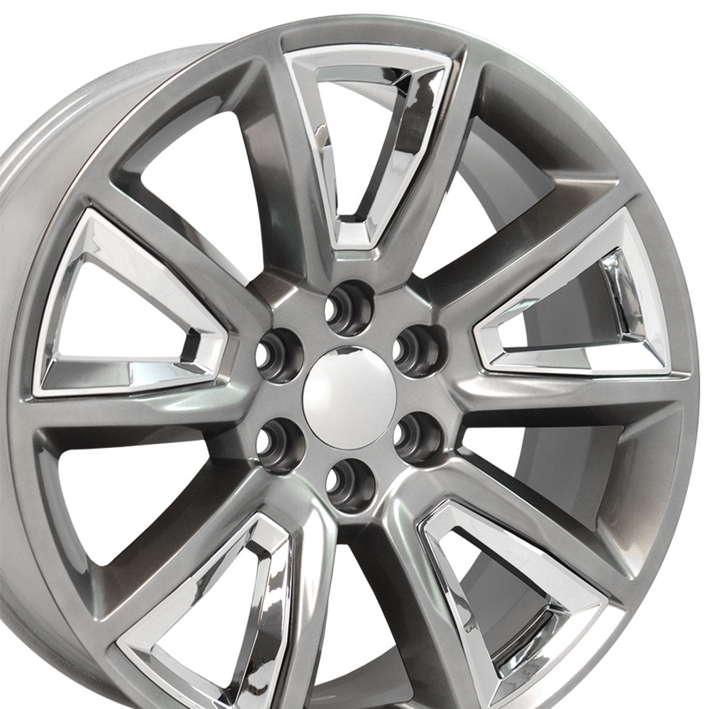 OE Wheels CV73-20085-6550-24HB-ic 20" Replica fits Chevrolet Tahoe 20x8.5 Hyper