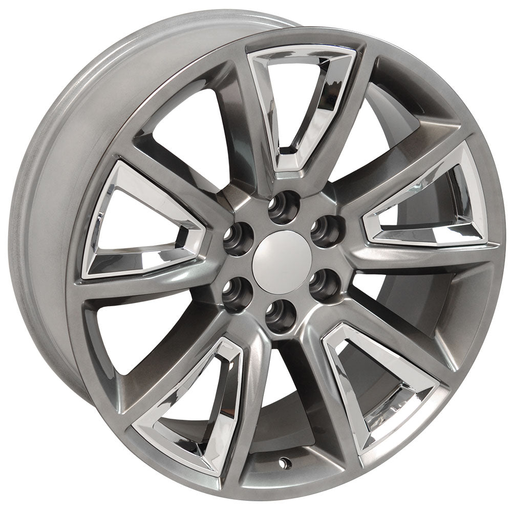 OE Wheels CV73B-22090-6550-24HB-ic 22" Replica CV73B fits Chevrolet Tahoe Chrome