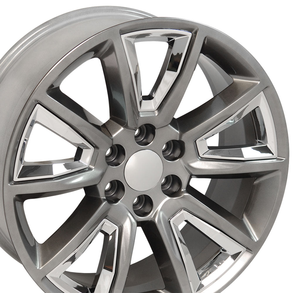 OE Wheels CV73B-22090-6550-24HB-ic 22" Replica CV73B fits Chevrolet Tahoe Chrome