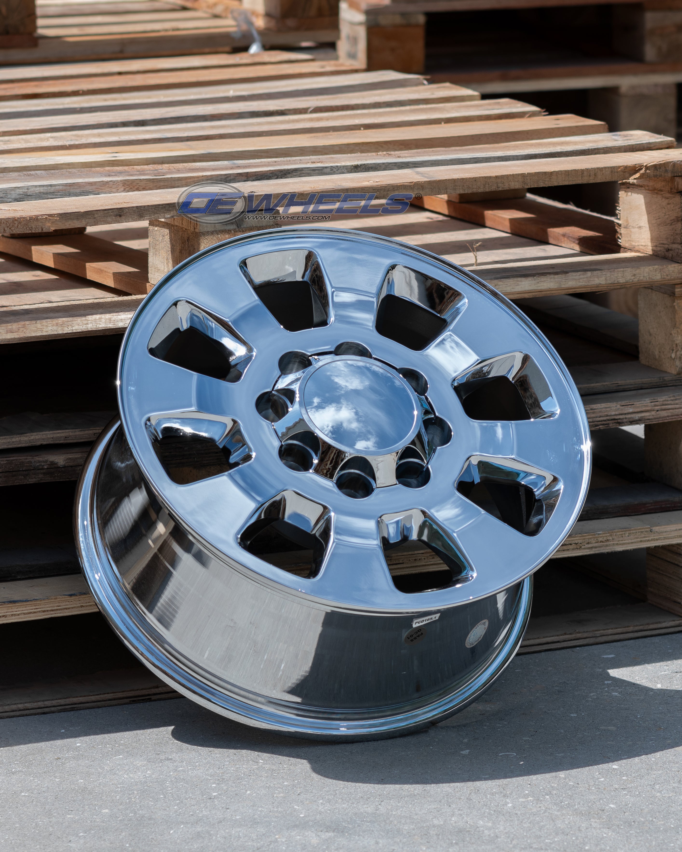 OE Wheels CV75B-18080-8180-44C 18" Replica CV75B fits GMC Sierra 18x8 Chrome