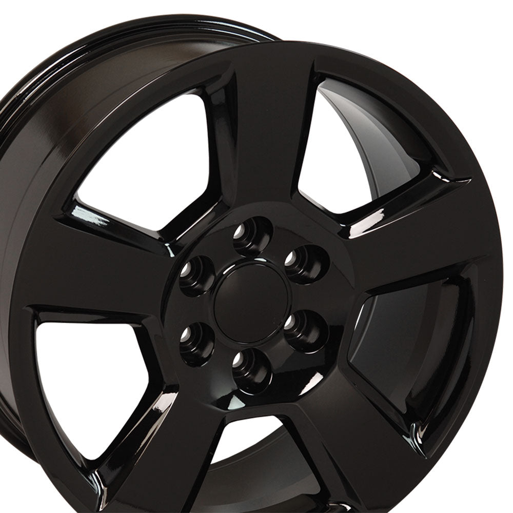 OE Wheels CV76-20090-6550-27B 20" Replica CV76 fits Chevrolet Tahoe 20x9 Black