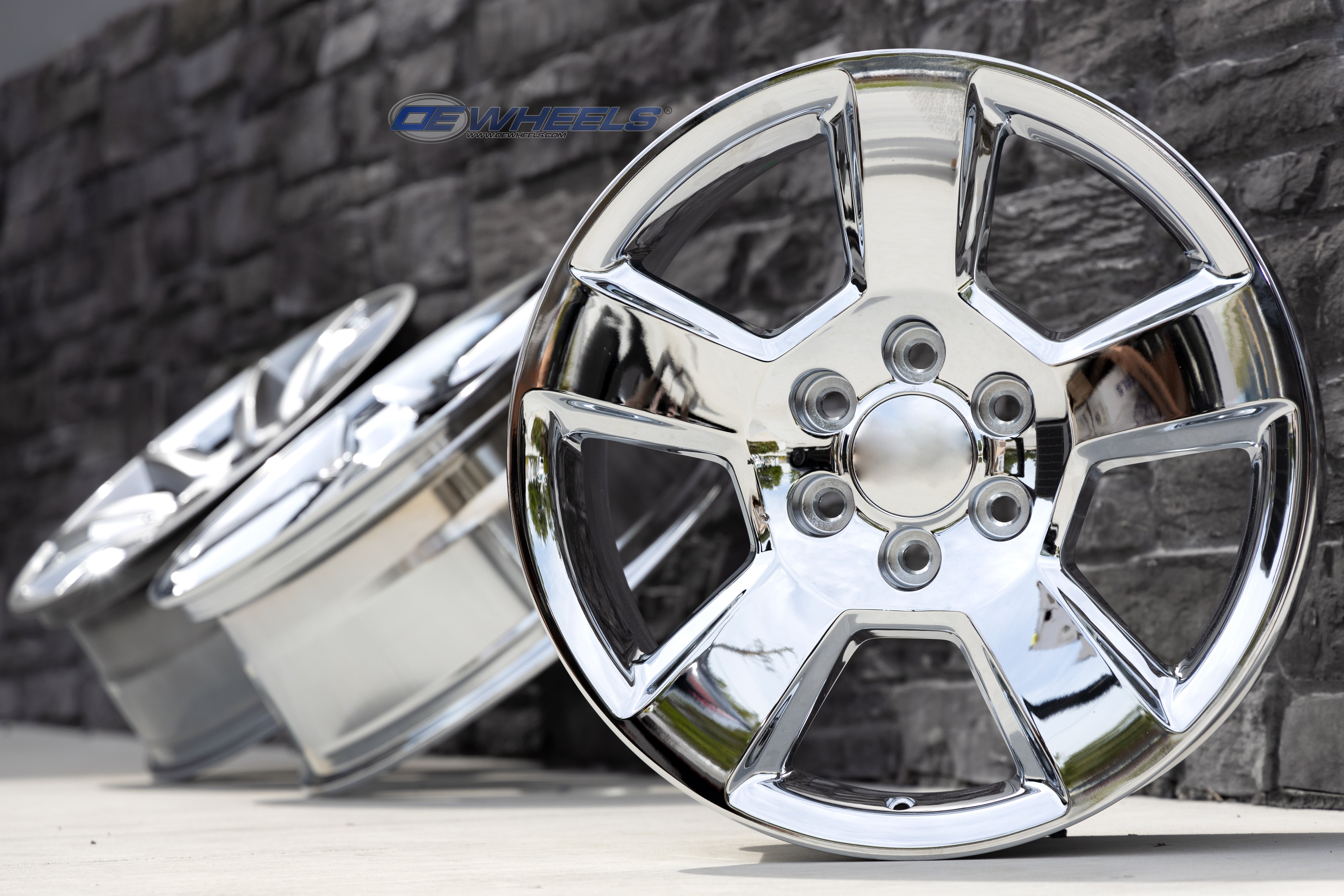 OE Wheels CV76-20090-6550-27C 20" Replica CV76 fits Chevrolet Tahoe 20x9 Chrome