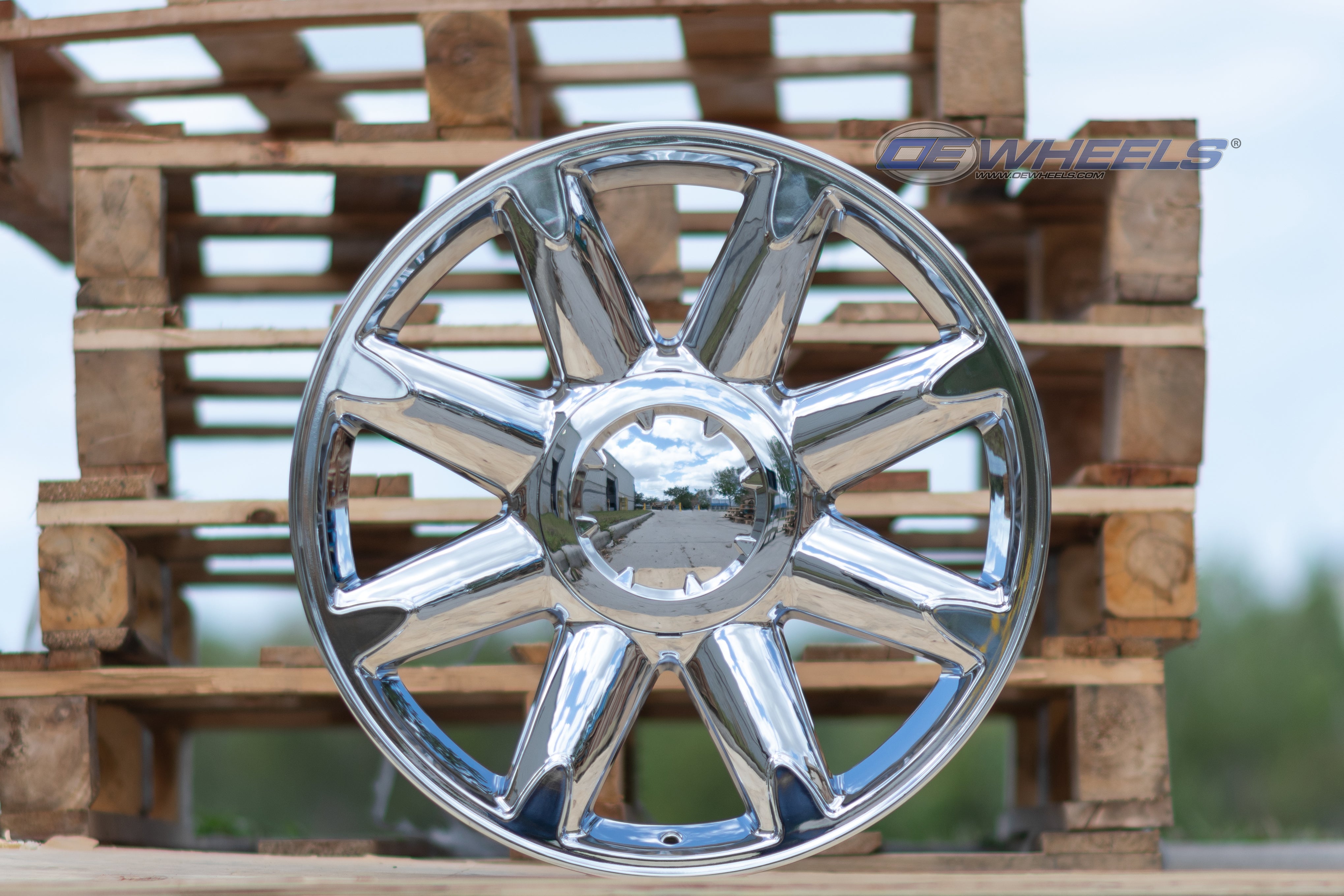 OE Wheels CV85-20085-6550-31C 20" Replica CV85 fits GMC Sierra 20x8.5 Chrome