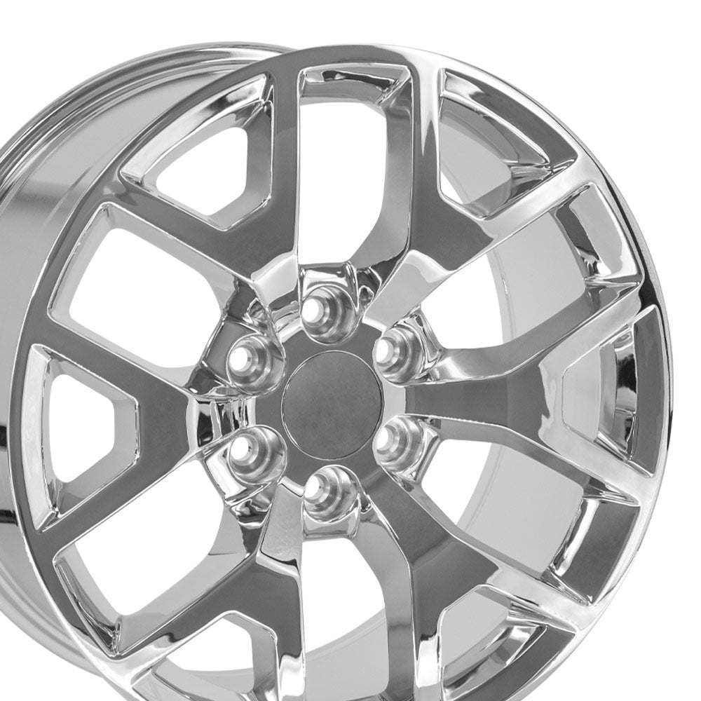 OE Wheels CV92-22090-6550-31C 22" Replica CV92 fits GMC Sierra 22x9 Chrome