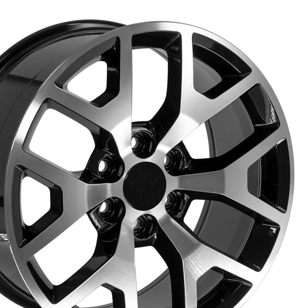 OE Wheels CV92-22090-6550-31MB 22" Replica CV92 fits GMC Sierra 22x9 Machined