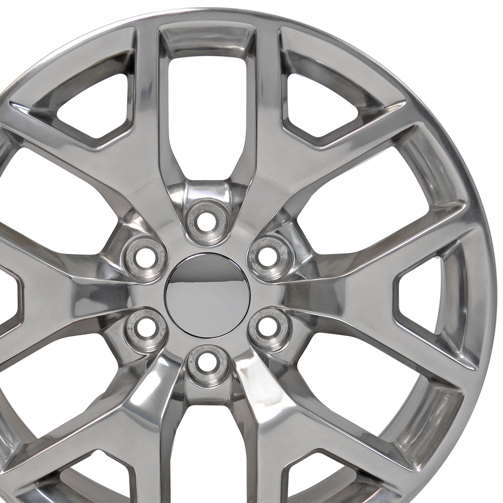 OE Wheels CV92-20090-6550-27P 20" Replica CV92 fits GMC Sierra 20x9 Polished