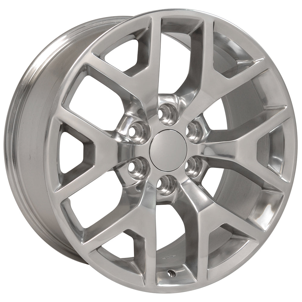 OE Wheels CV92-20090-6550-27P 20" Replica CV92 fits GMC Sierra 20x9 Polished