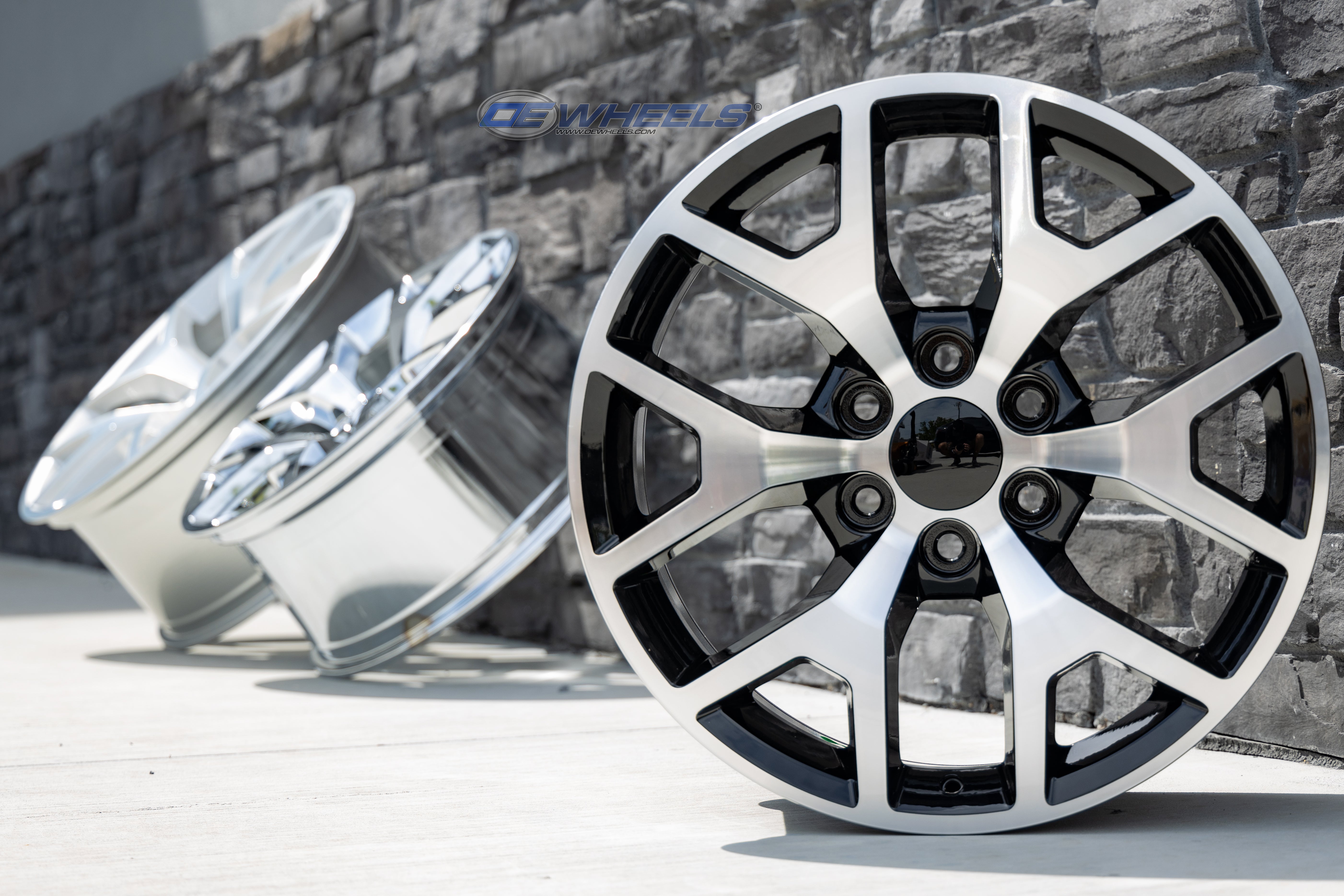 OE Wheels CV92-20090-6550-27MB 20" Replica CV92 fits GMC Sierra 20x9 Machined