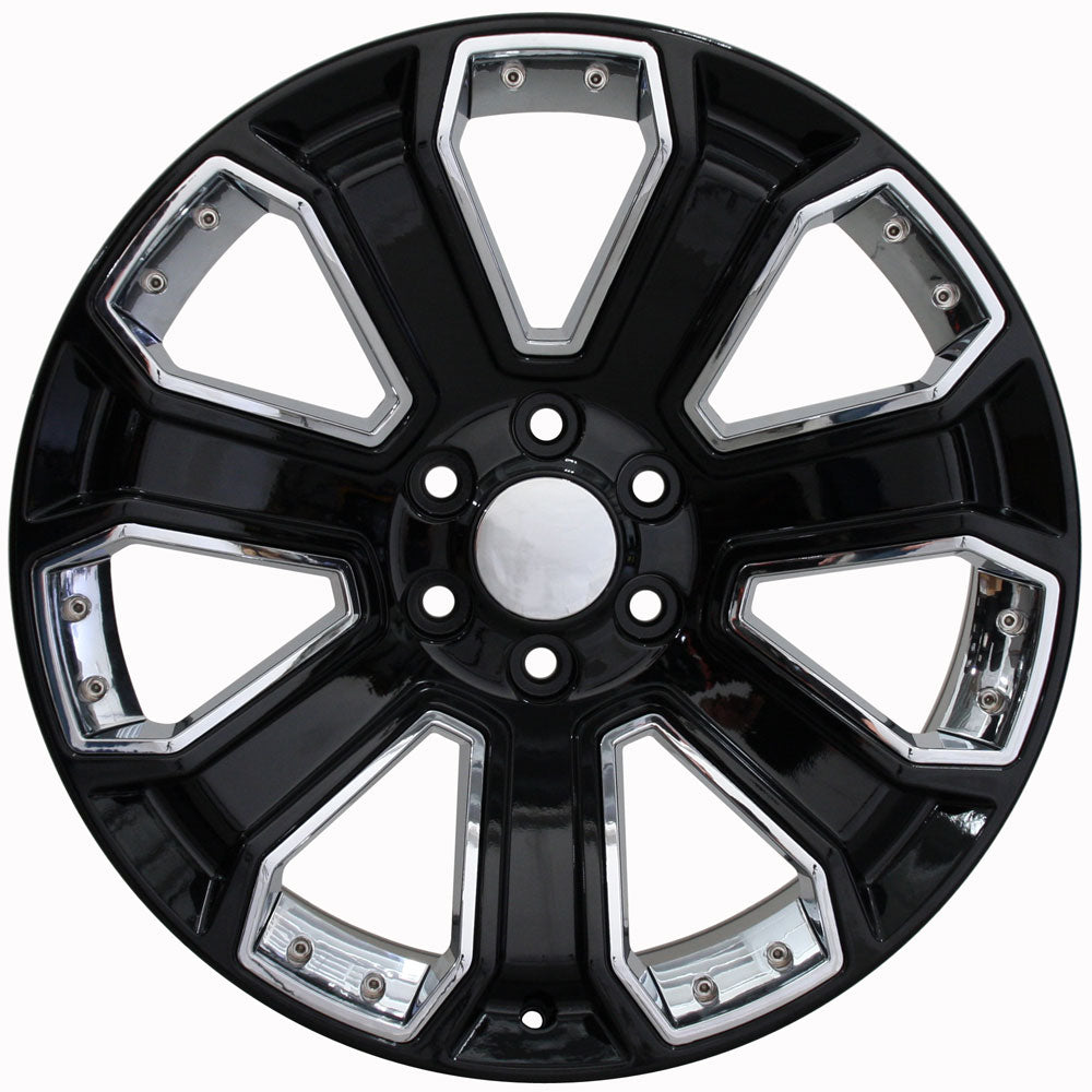 OE Wheels CV93B-22090-6550-24B-ic 22" Replica fits Chevy Silverado Black