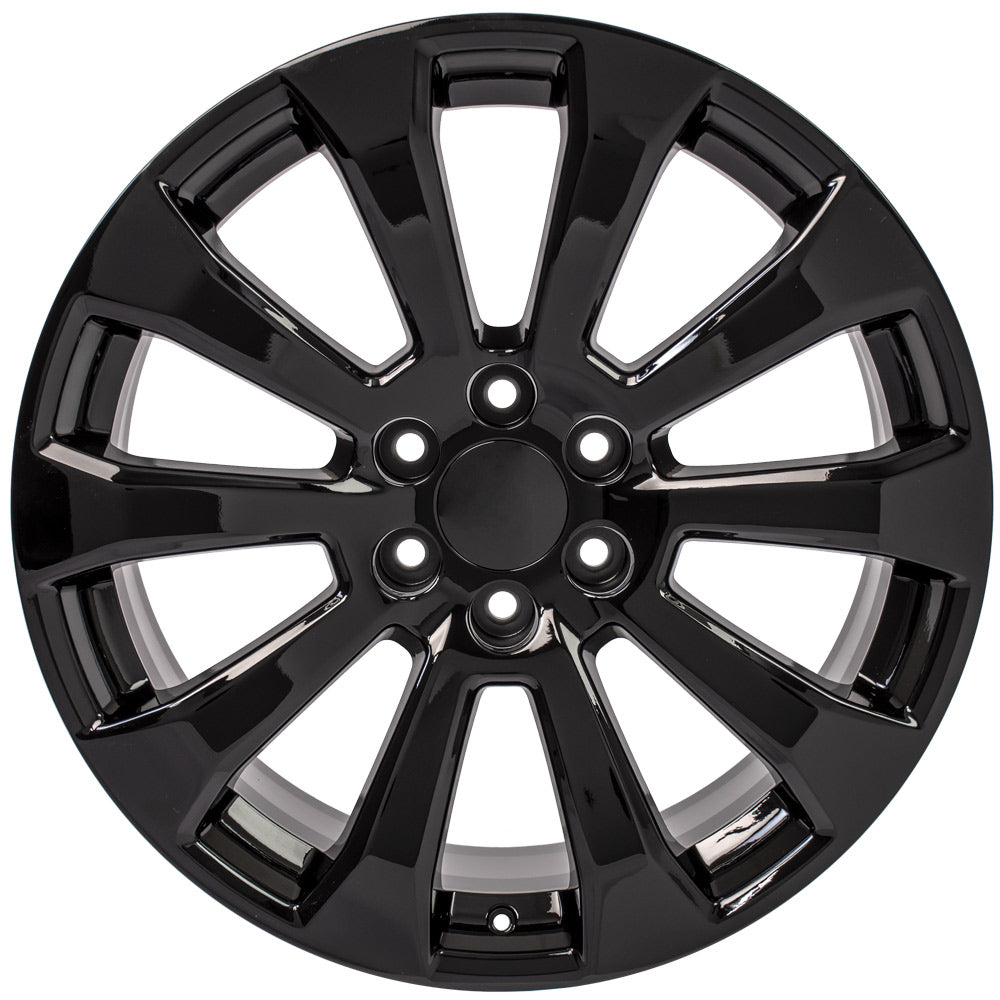 OE Wheels CV95-22090-6550-28B 22" Replica fits Chevrolet Silverado 22x9 Black