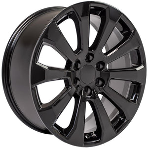 OE Wheels CV95-22090-6550-28B 22" Replica fits Chevrolet Silverado 22x9 Black