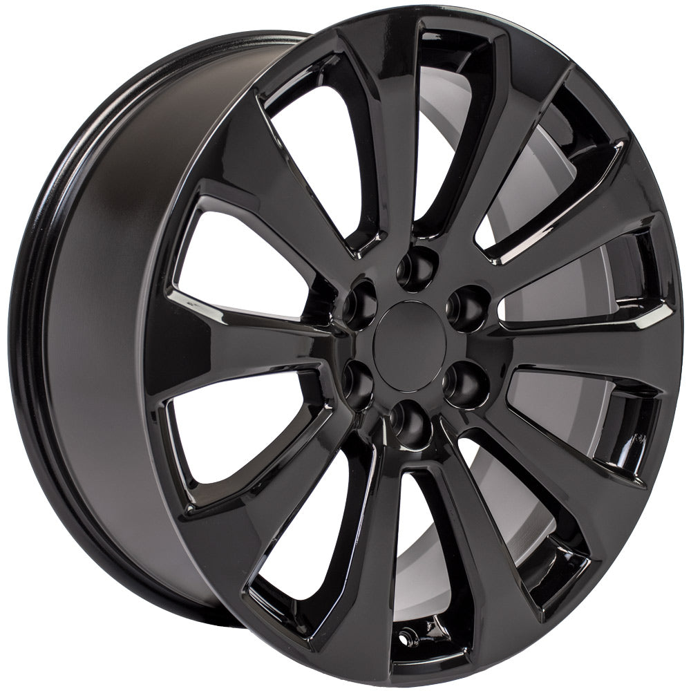 OE Wheels CV95-22090-6550-28B 22" Replica fits Chevrolet Silverado 22x9 Black