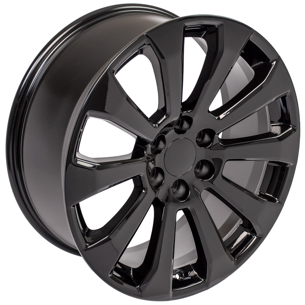 OE Wheels CV95-22090-6550-28B 22" Replica fits Chevrolet Silverado 22x9 Black