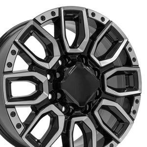 OE Wheels CV97A-20085-8650-12BM 20" Replica fits GMC Sierra 2500/3500 Black