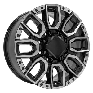 OE Wheels CV97B-20085-8180-47BM 20" Replica fits GMC Sierra 2500/3500 Black