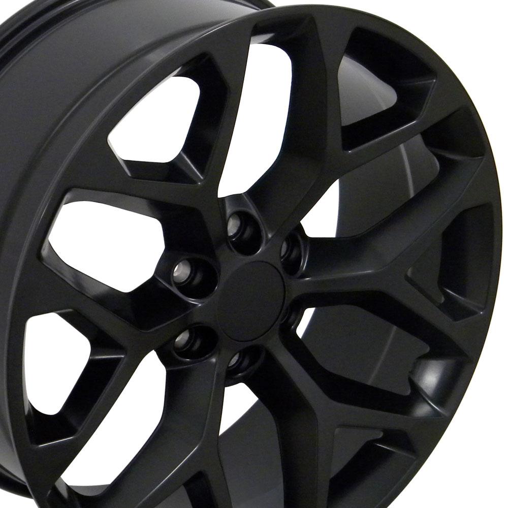 OE Wheels CV98B-22090-6550-24B1 22" Replica fits Chevy Silverado Satin Black