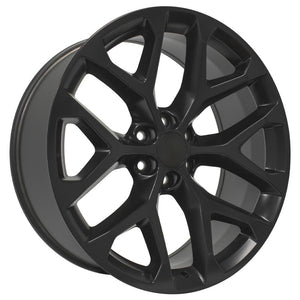 OE Wheels CV98B-24100-6550-24B1 24" Replica fits Chevy Silverado Satin Black