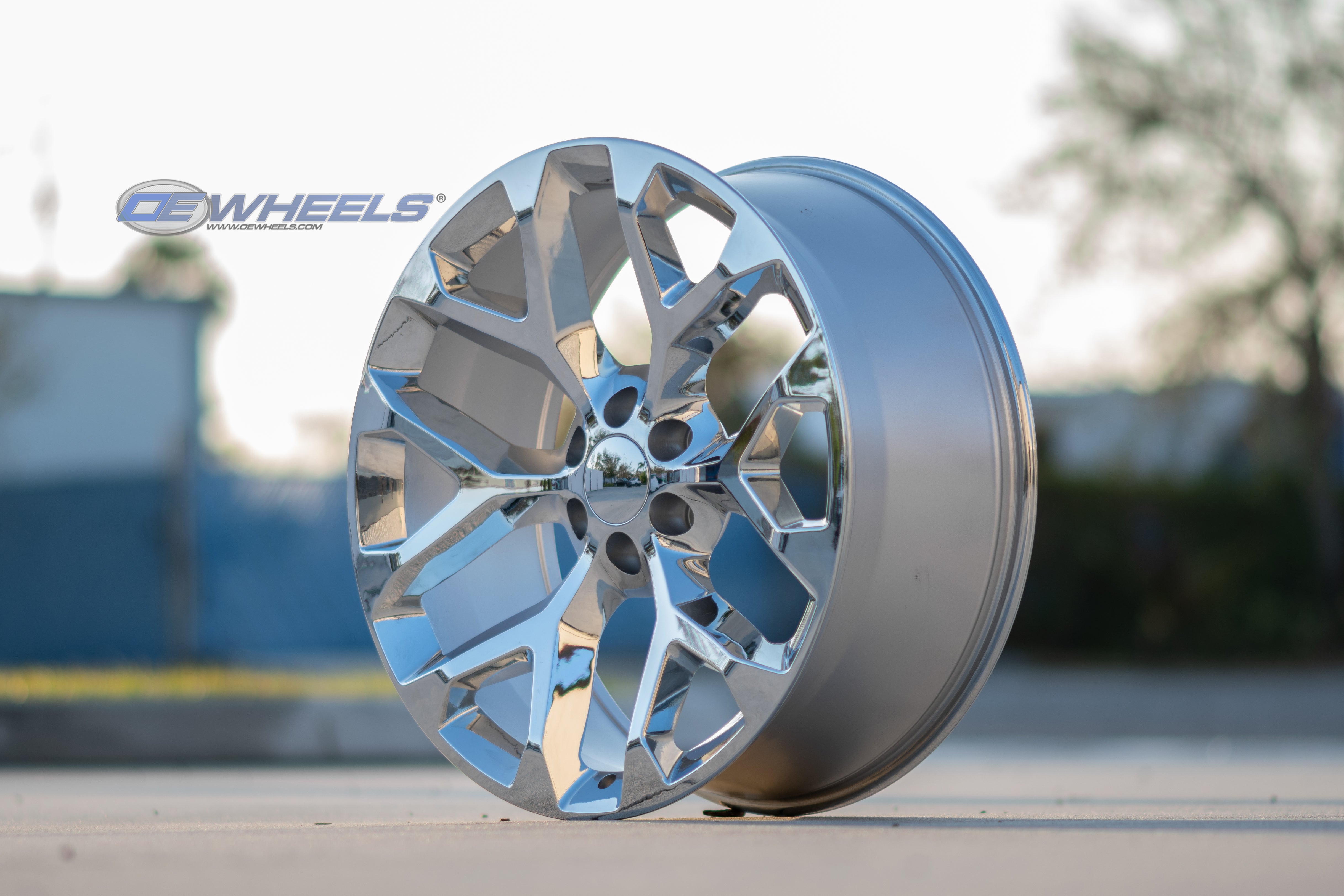OE Wheels CV98B-24100-6550-24C 24" Replica CV98B fits Chevy Silverado Chrome