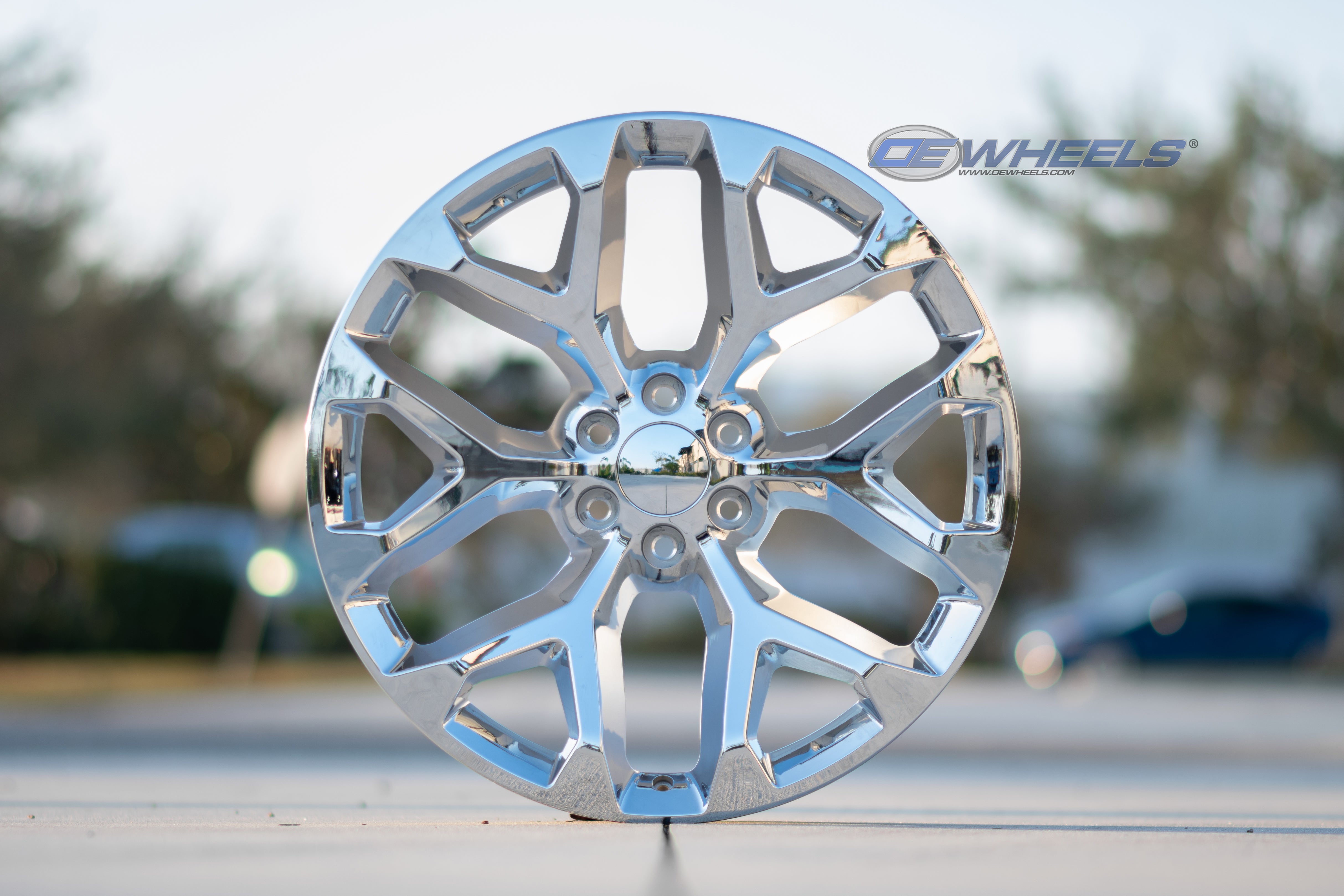 OE Wheels CV98B-24100-6550-24C 24" Replica CV98B fits Chevy Silverado Chrome