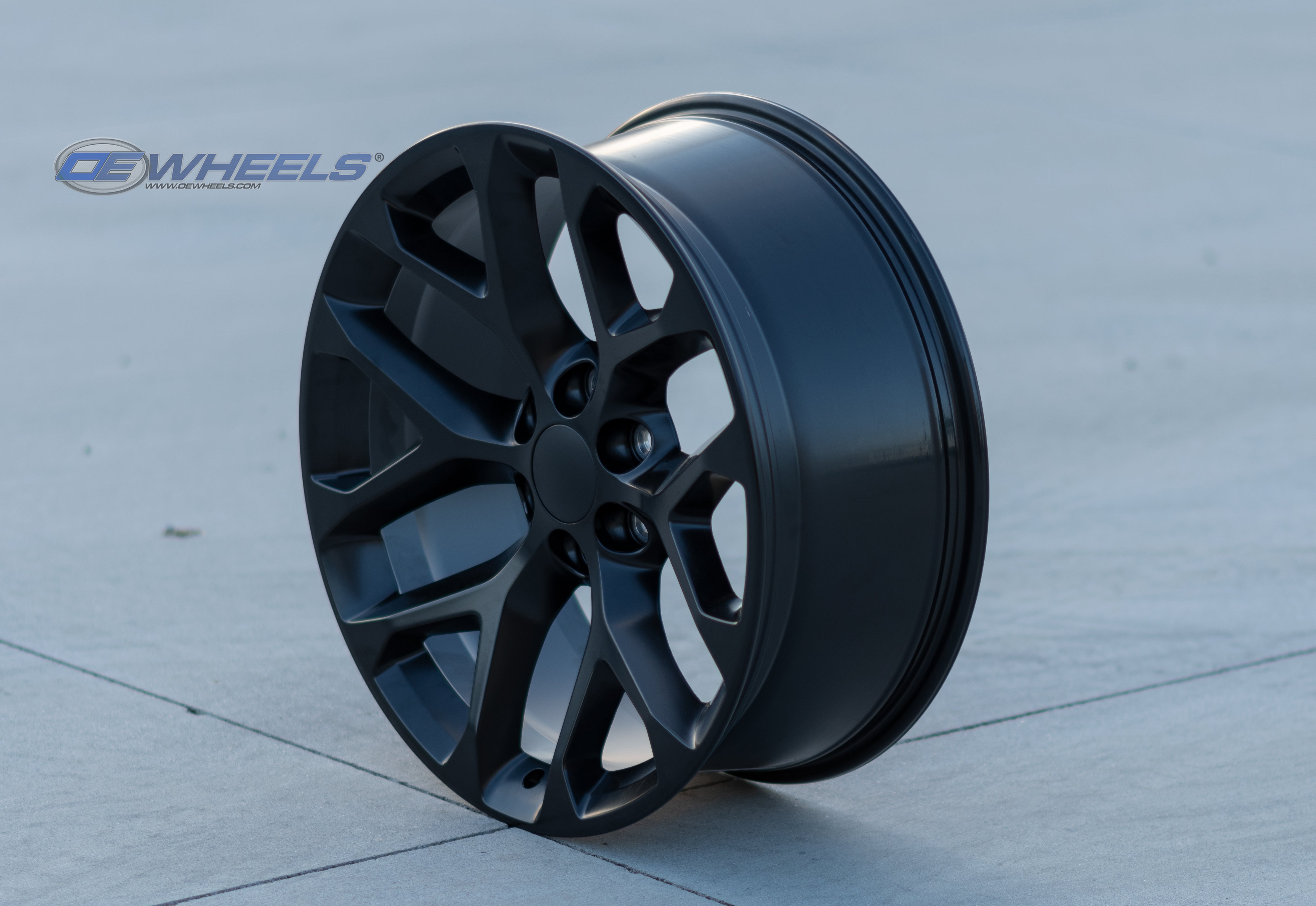 OE Wheels CV98B-22090-6550-24B1 22" Replica fits Chevy Silverado Satin Black