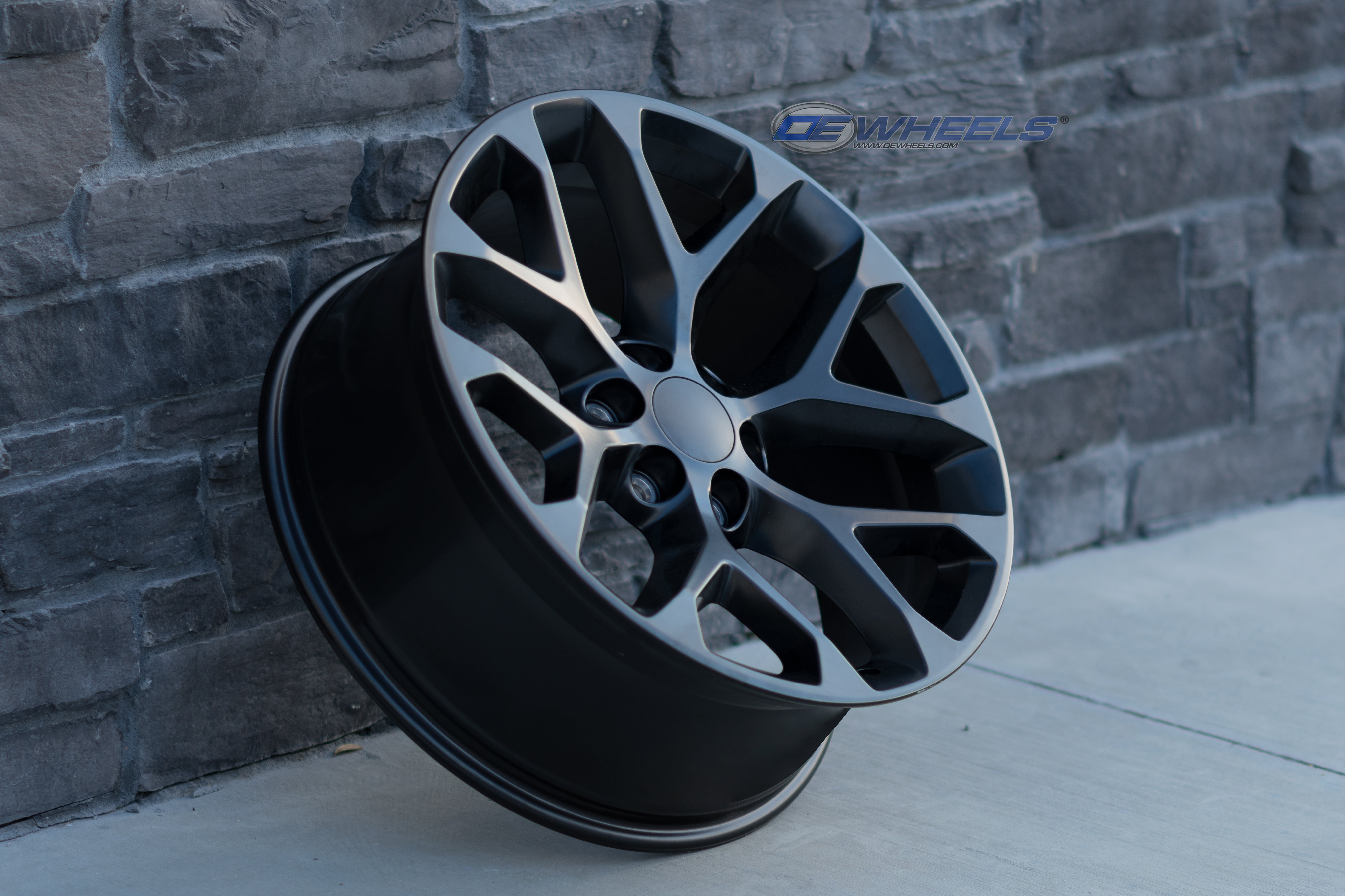 OE Wheels CV98B-22090-6550-24B1 22" Replica fits Chevy Silverado Satin Black