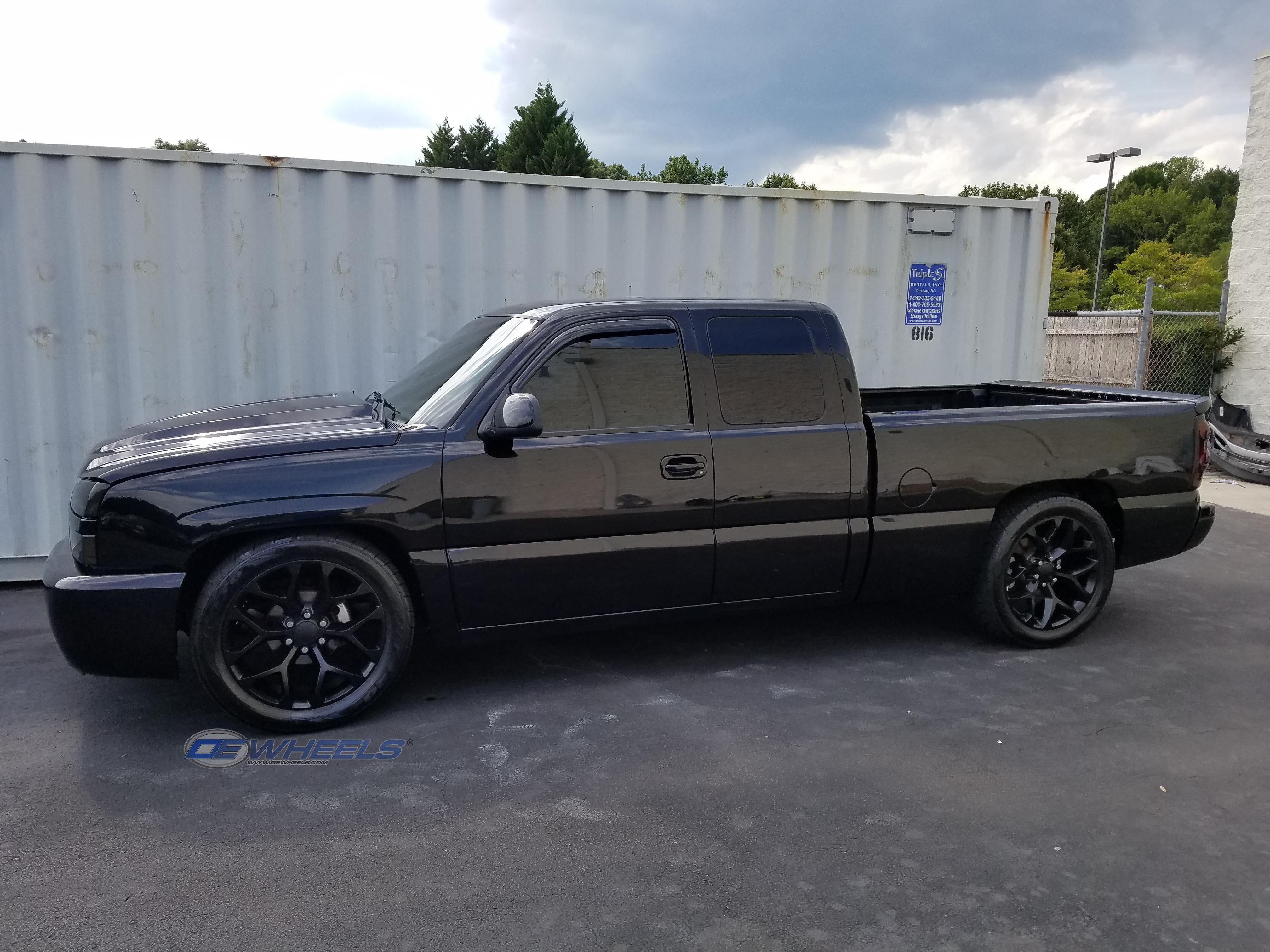 OE Wheels CV98B-22090-6550-24B1 22" Replica fits Chevy Silverado Satin Black