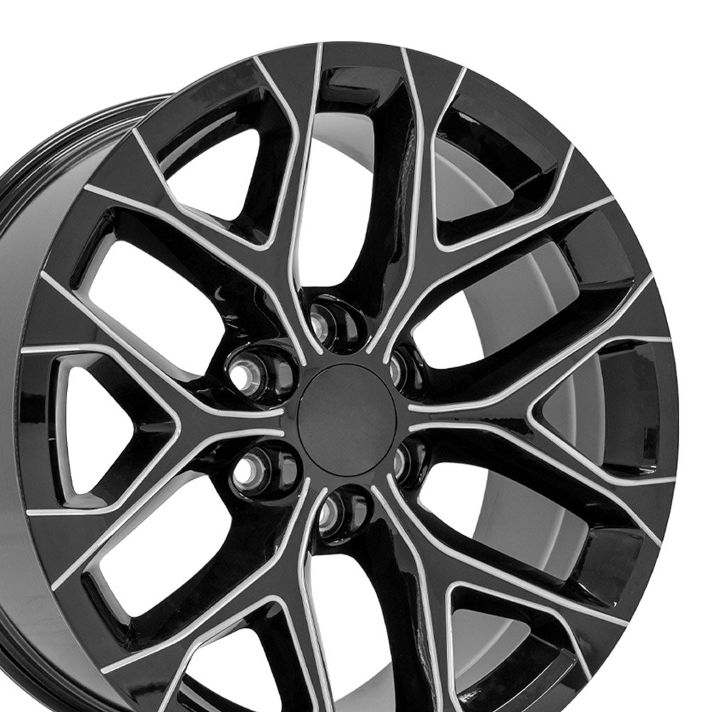 OE Wheels CV98B-20090-6550-24BM 20" Replica CV98B fits Chevy Silverado Black