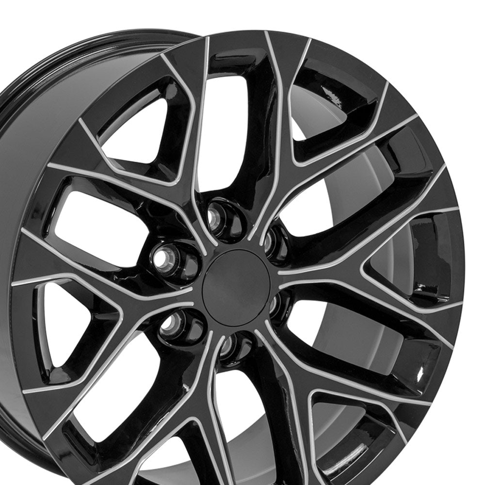 OE Wheels CV98B-20090-6550-24BM 20" Replica CV98B fits Chevy Silverado Black