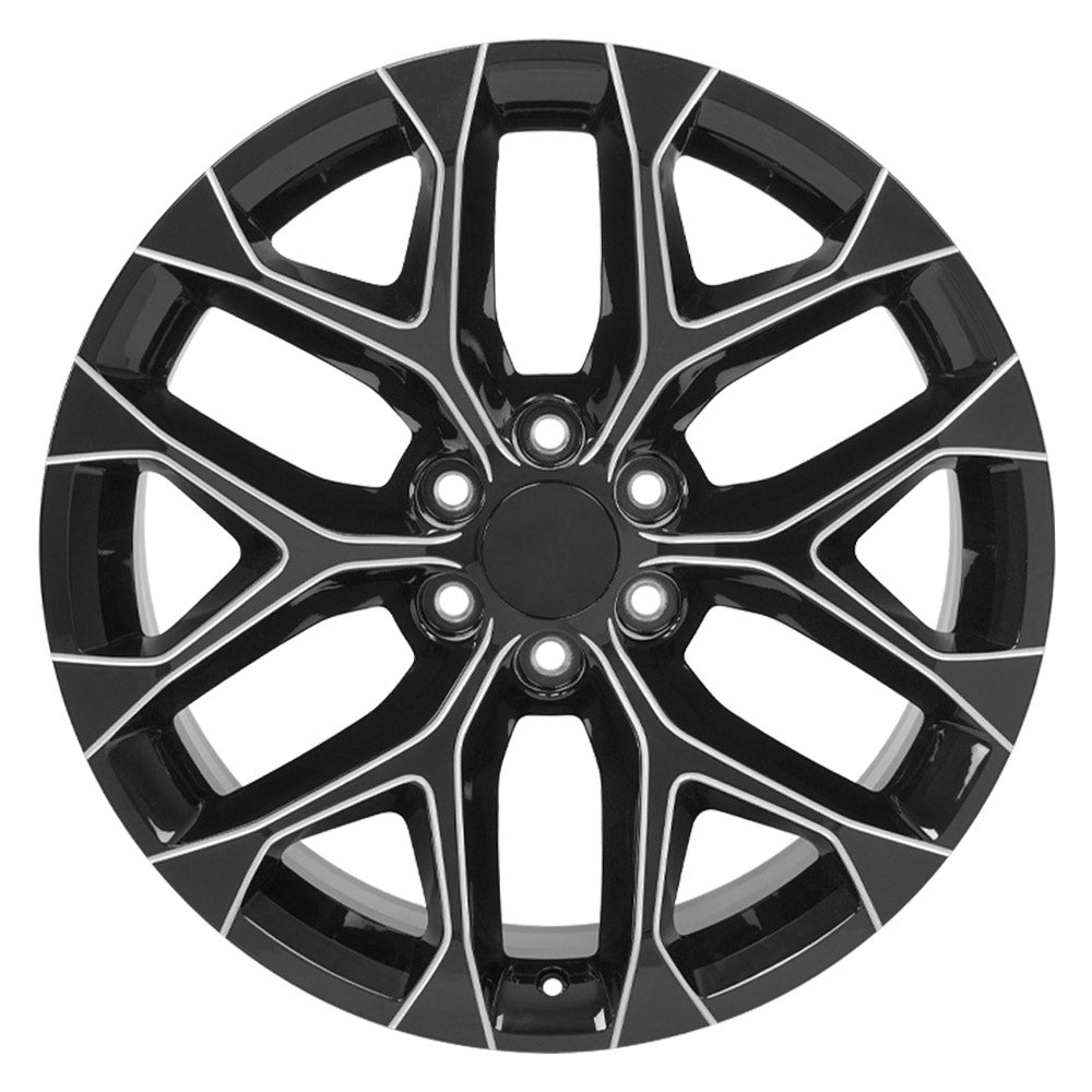 OE Wheels CV98B-22090-6550-24BM 22" Replica fits Chevy Silverado Black