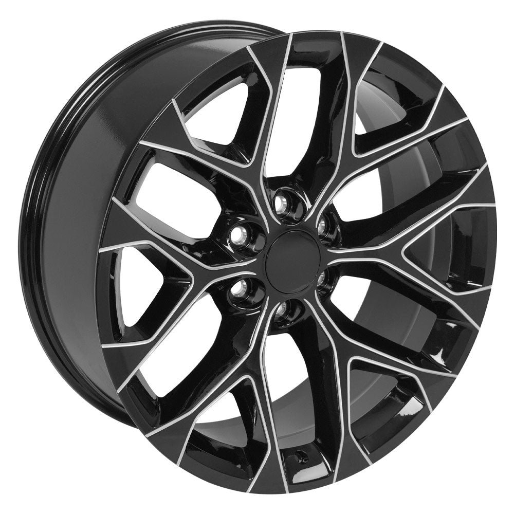 OE Wheels CV98B-22090-6550-24BM 22" Replica fits Chevy Silverado Black