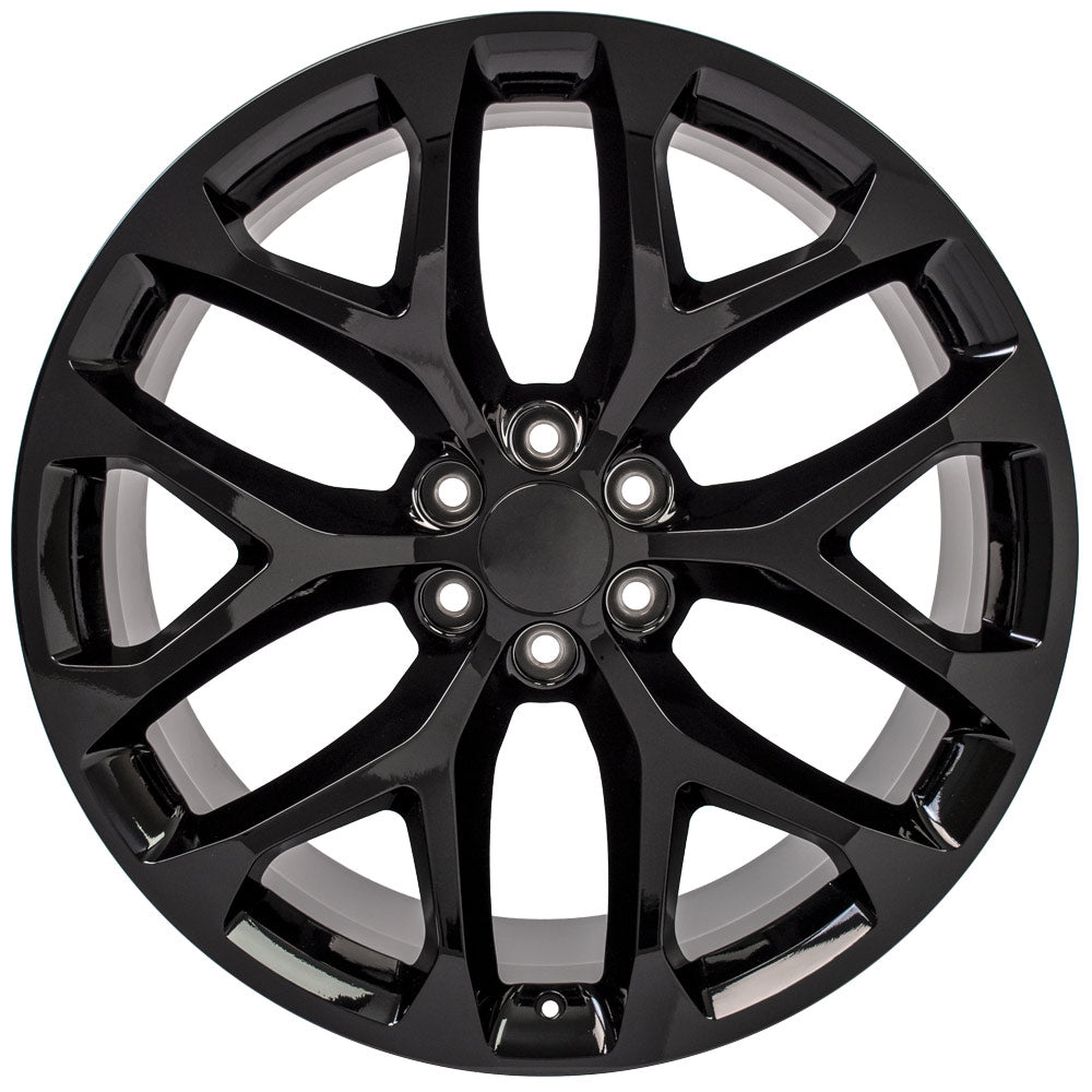 OE Wheels CV98B-24100-6550-24B 24" Replica fits Chevy Silverado Gloss Black