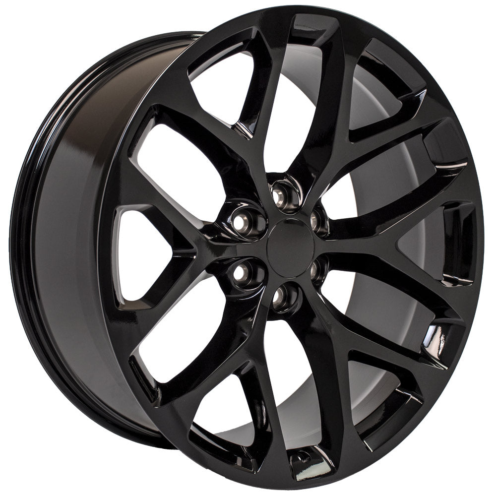 OE Wheels CV98B-24100-6550-24B 24" Replica fits Chevy Silverado Gloss Black