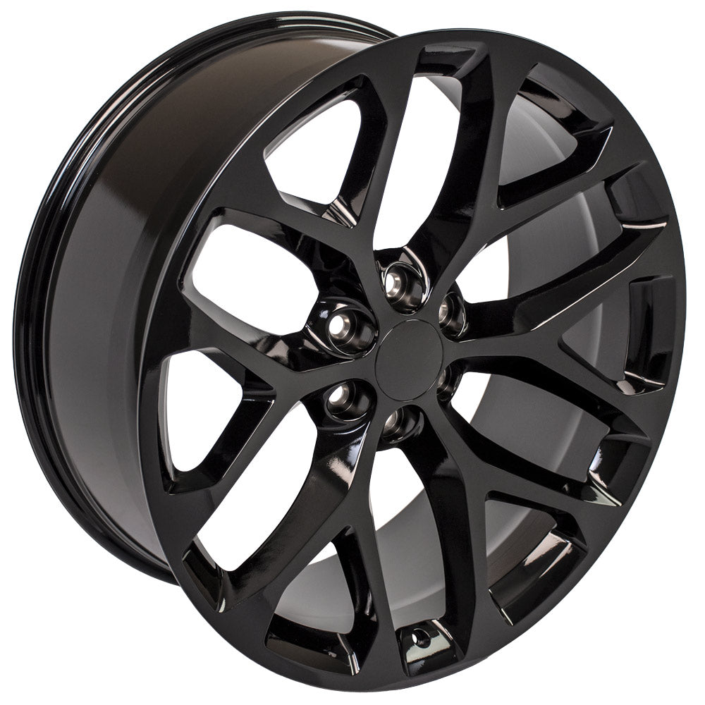 OE Wheels CV98B-24100-6550-24B 24" Replica fits Chevy Silverado Gloss Black