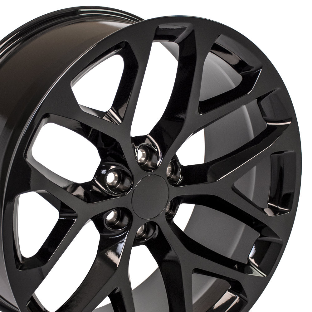 OE Wheels CV98B-24100-6550-24B 24" Replica fits Chevy Silverado Gloss Black