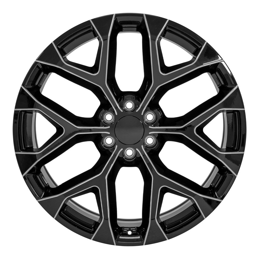 OE Wheels CV98B-24100-6550-24BM 24" Replica fits Chevy Silverado Black Milled