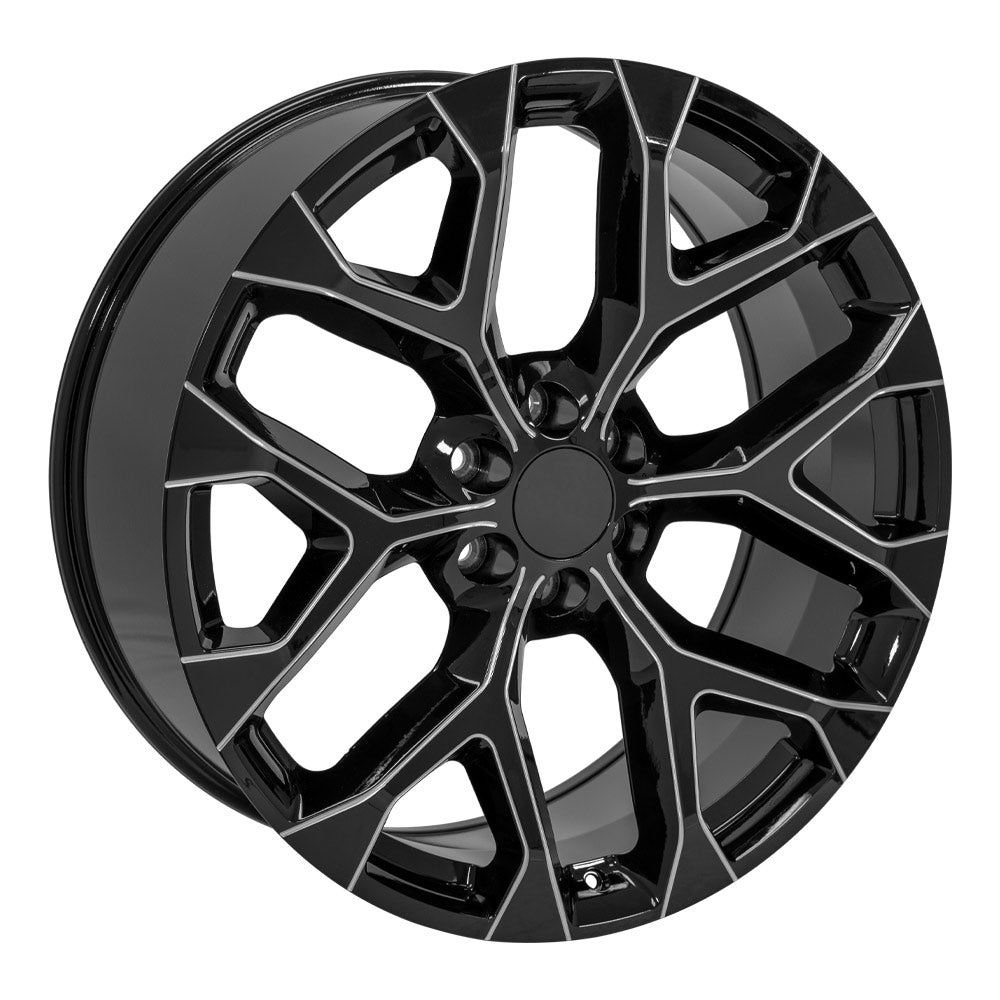 OE Wheels CV98B-24100-6550-24BM 24" Replica fits Chevy Silverado Black Milled