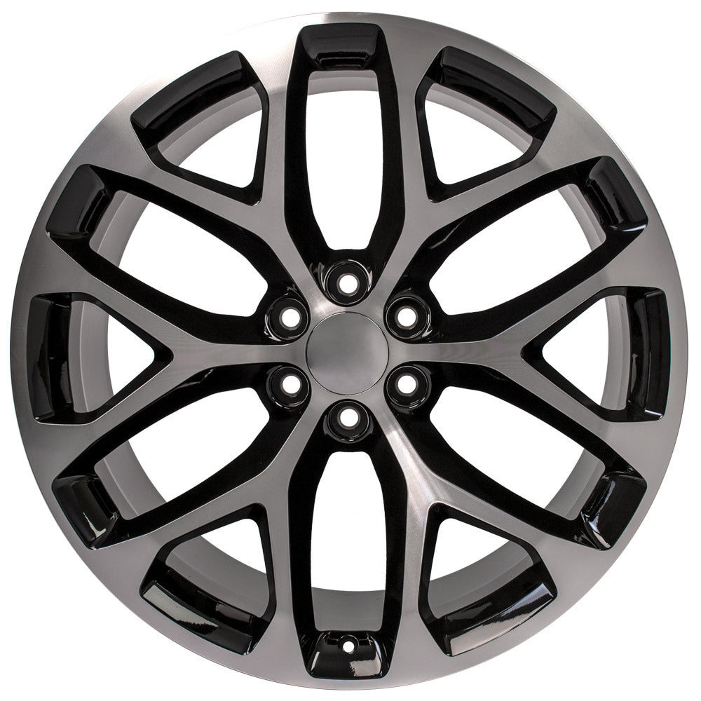OE Wheels CV98B-24100-6550-24MB 24" Replica fits Chevy Silverado Black Machined