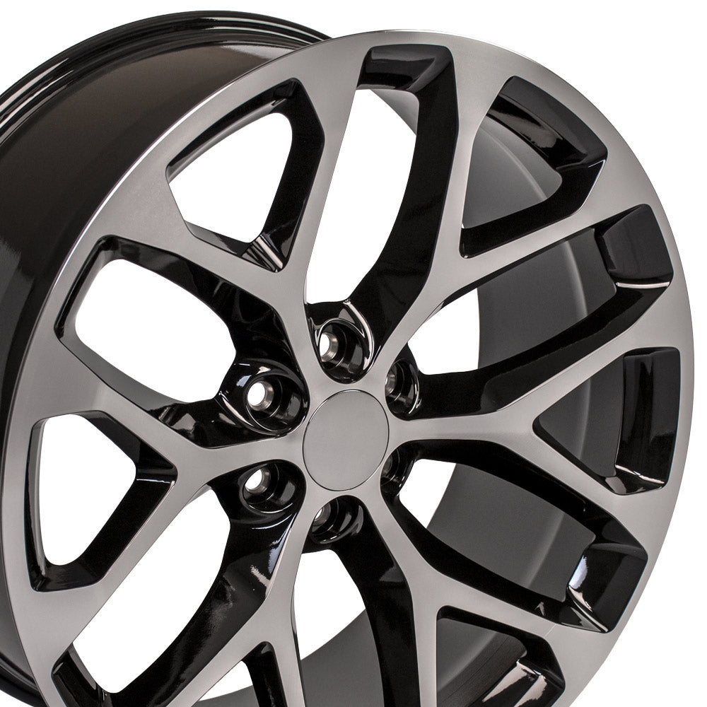 OE Wheels CV98B-20090-6550-24MB 20" Replica fits Chevy Silverado Black Mach'd