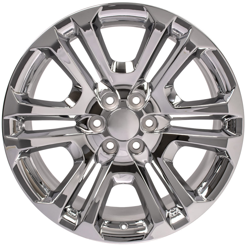 OE Wheels CV99-22090-6550-24C 22" Replica CV99 fits GMC Sierra 22x9 Chrome