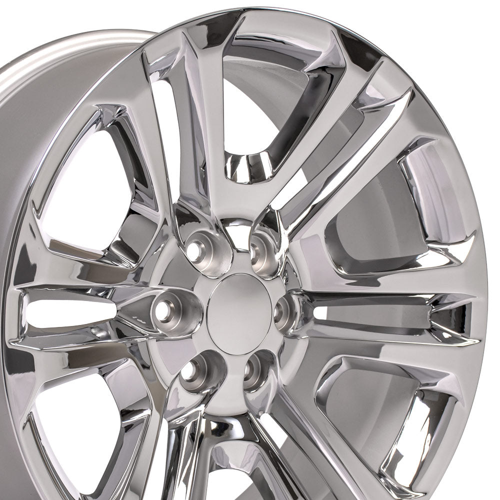 OE Wheels CV99-22090-6550-24C 22" Replica CV99 fits GMC Sierra 22x9 Chrome