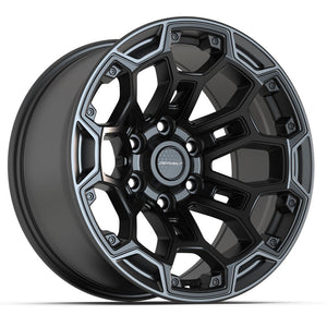 DEFIANT DF03-18090-6550-12B1G1 6x5.5" -12et in Satin Black w/ Satin Charcoal