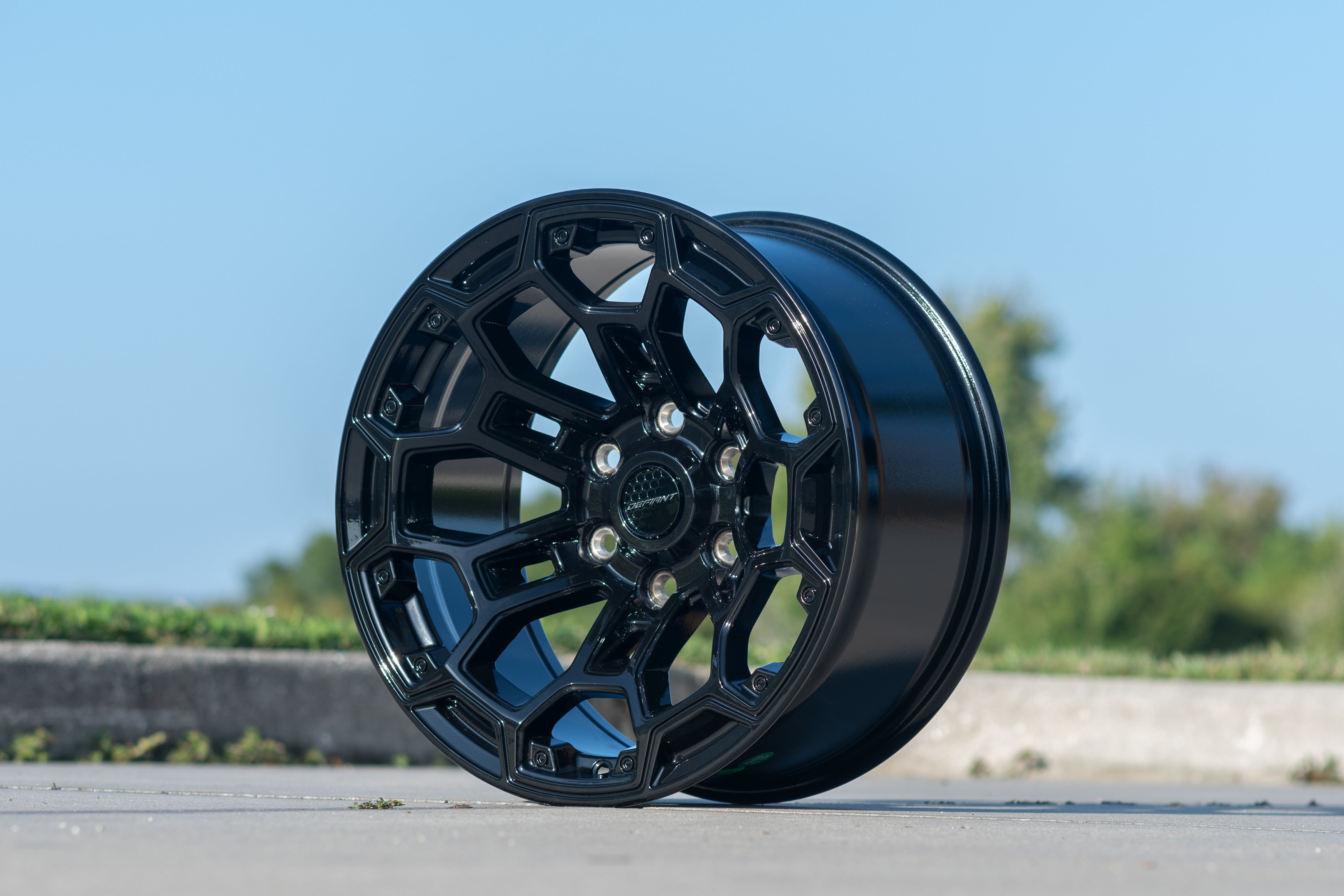 DEFIANT DF03-18090-6550-12B1G1 6x5.5" -12et in Satin Black w/ Satin Charcoal