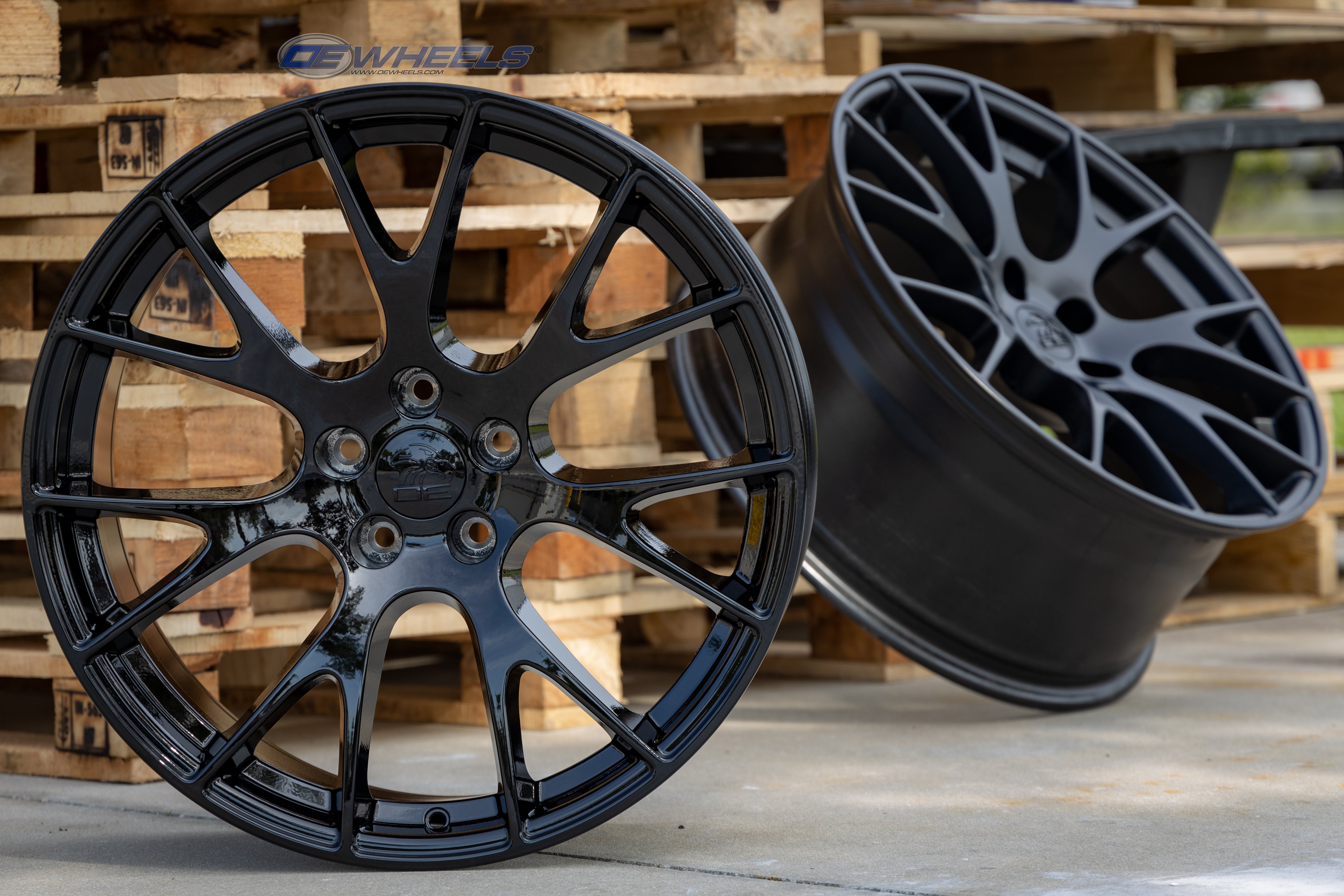 OE Wheels DG15-22090-5115-18B 22" Replica DG15 fits Dodge Hellcat 22x9 Black