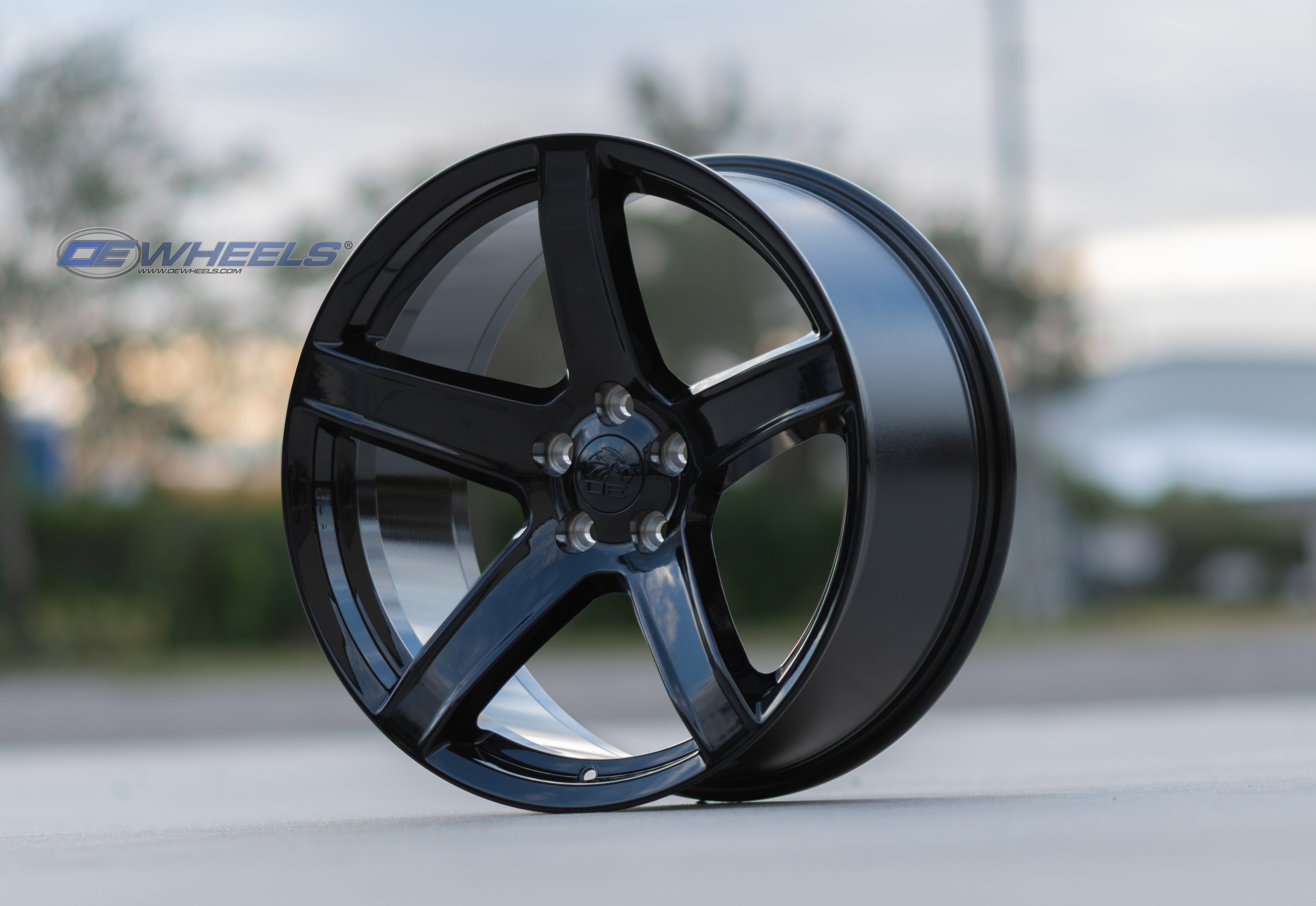 OE Wheels DG22-20095-5115-18B 20" Replica fits Dodge Challenger Gloss Black