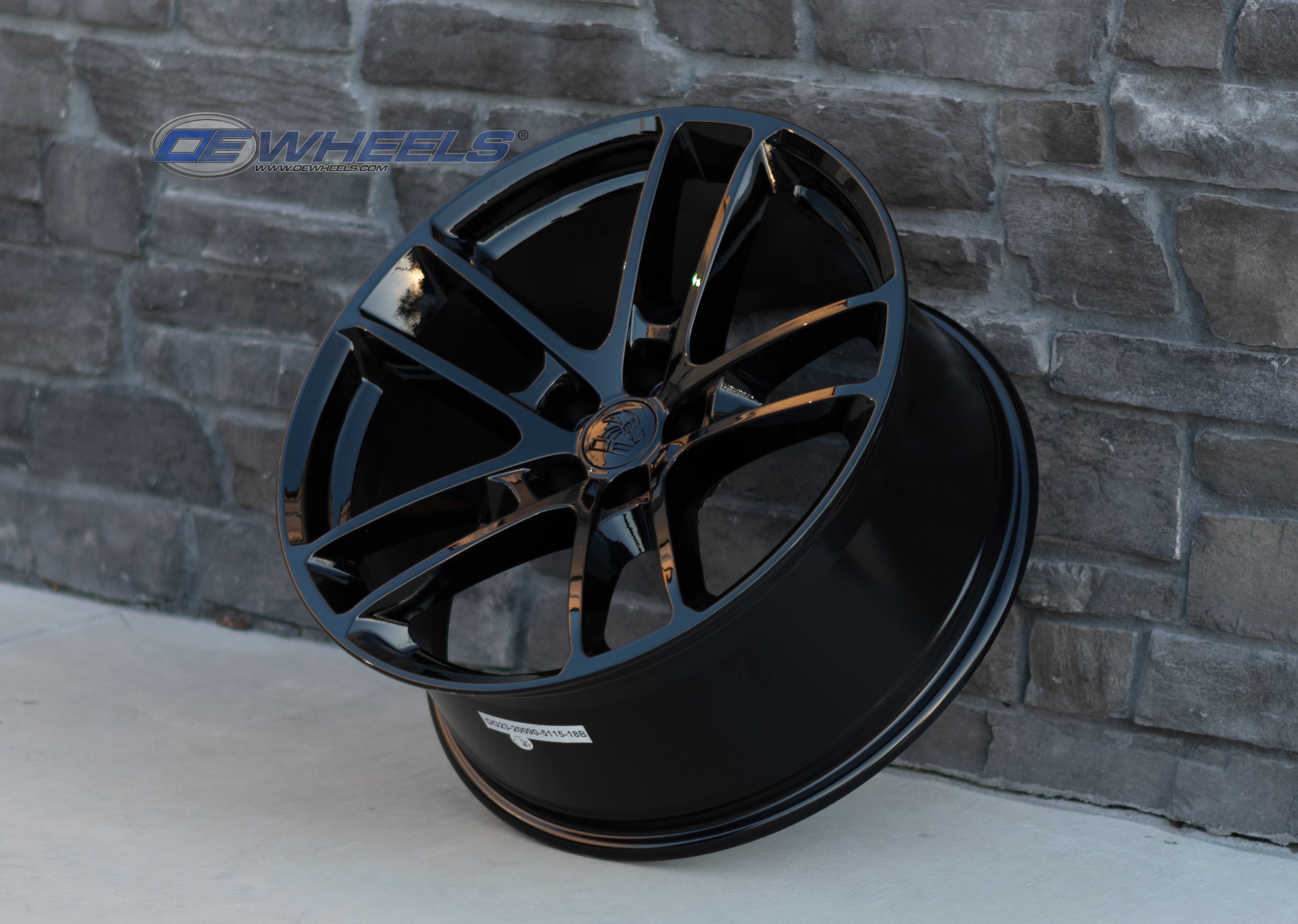 OE Wheels DG23-20090-5115-18B 20" Replica fits Dodge Challenger 20x9 Gloss Black